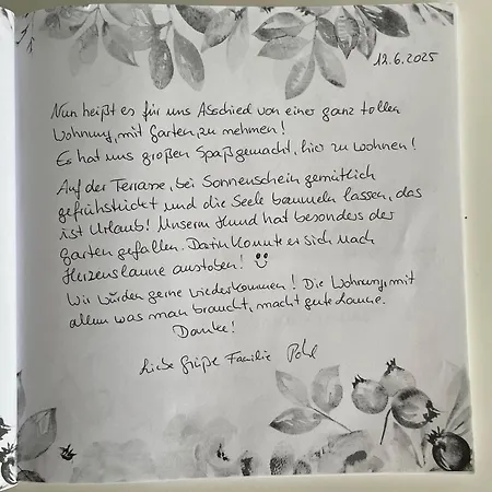 Appartement Ruhig Gelegene Eg-neubauwohnung & Garten, Ueberdachte Terrasse, Insektenschutz, Fussbodenheizung, Ebk Fuer Max 7 Personen