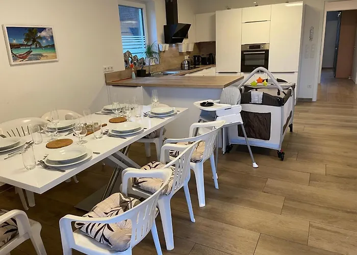 Ruhig Gelegene Eg-neubauwohnung & Garten, Ueberdachte Terrasse, Insektenschutz, Fussbodenheizung, Ebk Fuer Max 7 Personen * Südlohn